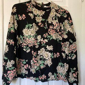 IPEKYOL BLACK Floral print long sleeve size 8